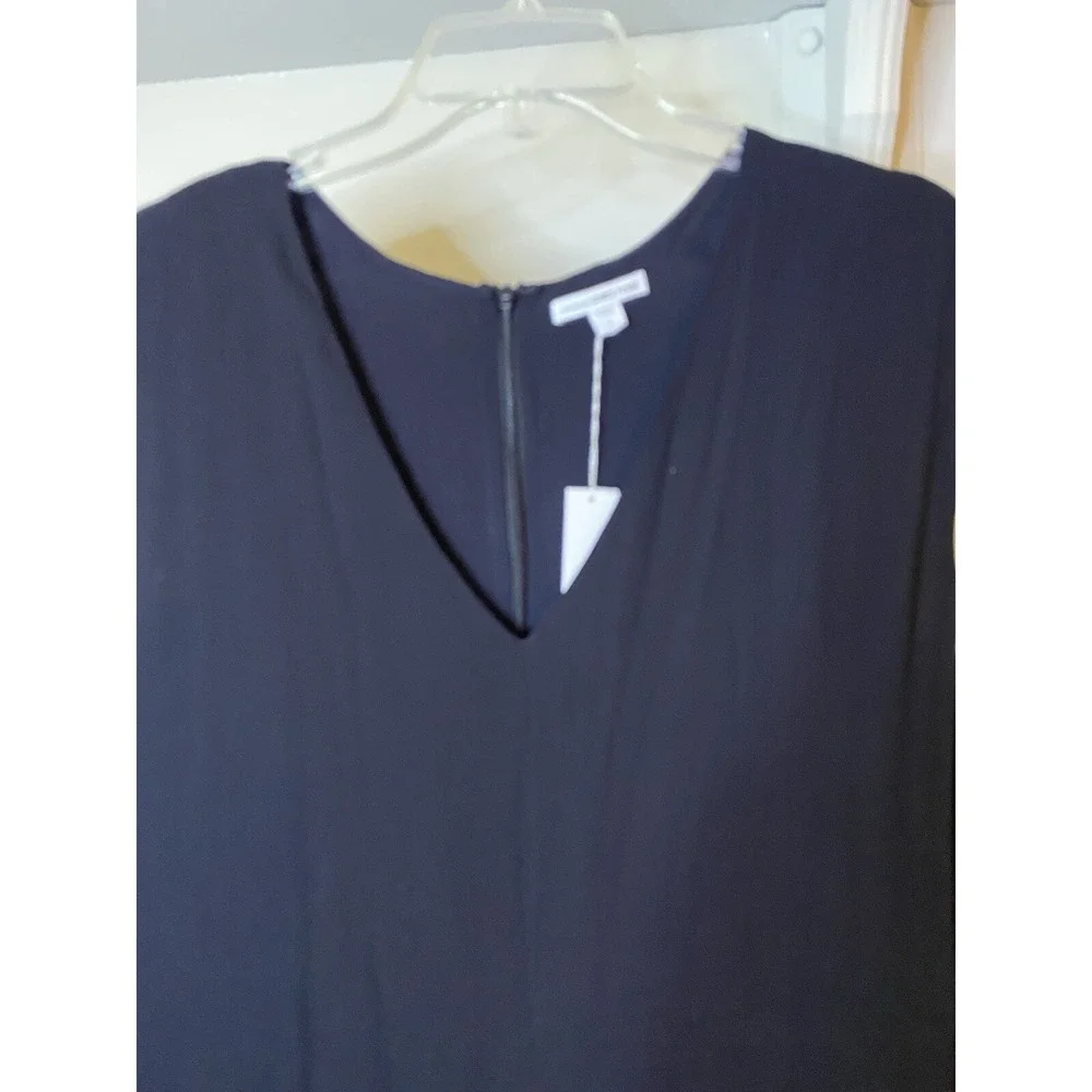 NWT Standard James Perse Black Crepe V Neck Jumpsuit Size‎ 3 L